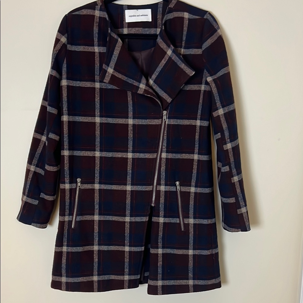 Cupcakes & Cashmere Plaid Women's Coat medium